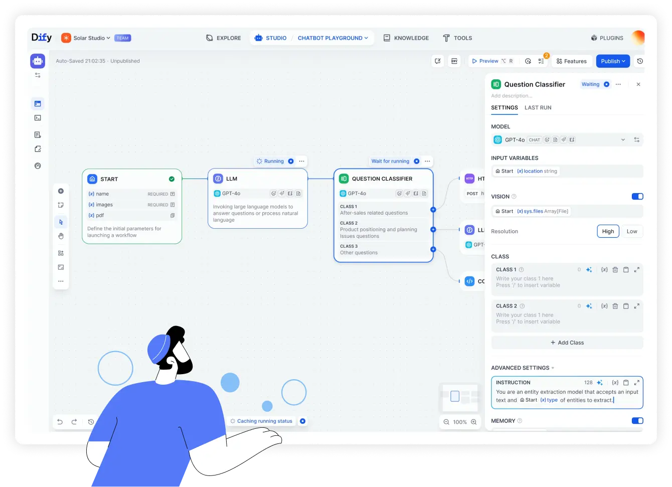 ノーコードで生成AIサービスを開発するイメージ